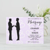 Homohuwelijk twee bruidegoms kaart (Staand voorkant)