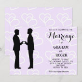 Homohuwelijk twee bruidegoms kaart (Voorkant / Achterkant)