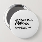 HOMOHUWELIJK VOORKOMT ABORTUS RONDE BUTTON 4,0 CM (Voorkant /achterkant)