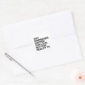 HOMOHUWELIJKEN GEBEUREN UIT LIEFDE VIERKANTE STICKER (Envelop)