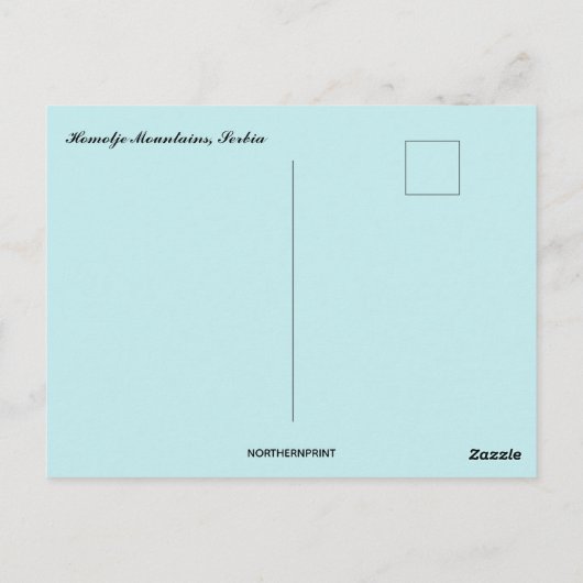 Homolje Mountains Servië Briefkaart (Achterkant)