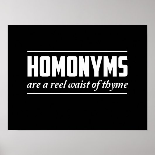 Homonyms Poster (Voorkant)