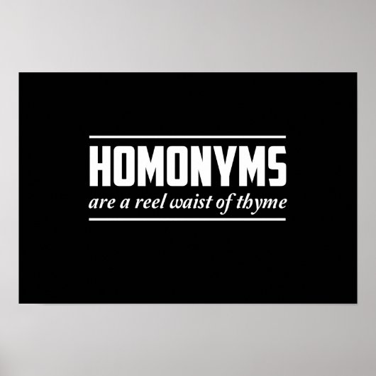 Homonyms Poster (Voorkant)