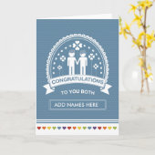 homopaar | Felicitatie Kaart (Gele Bloem)