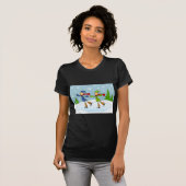 homopaar schaatsen t-shirt (Voorkant volledig)