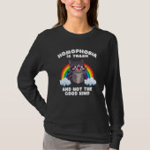 Homophobia Is Trash LGBTQ Raccoon Gay Pride Month  T-shirt (Voorkant)