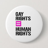 Homorechten gelijke mensenrechten ronde button 7,6 cm (Voorkant)