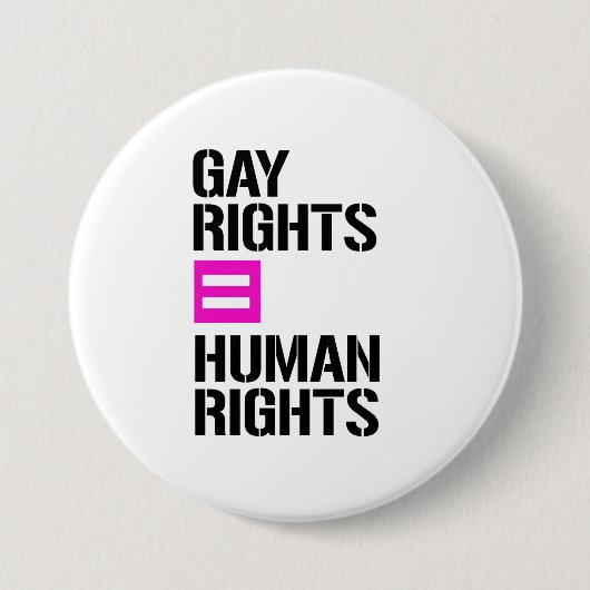 Homorechten gelijke mensenrechten ronde button 7,6 cm (Voorkant)
