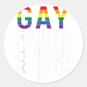 Homorechten zijn mensenrechten voor biseksueel les ronde sticker