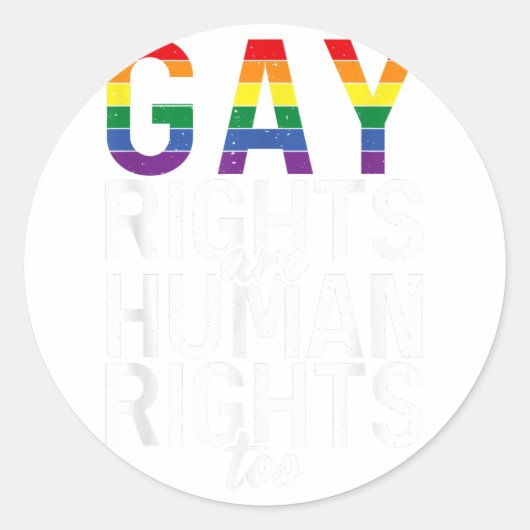 Homorechten zijn mensenrechten voor biseksueel les ronde sticker (Voorkant)