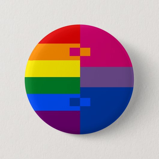 Homoromantische Bisexual Pin Ronde Button 5,7 Cm (Voorkant)