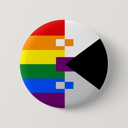 Homoromantische Demisexual Pin Ronde Button 5,7 Cm (Voorkant)