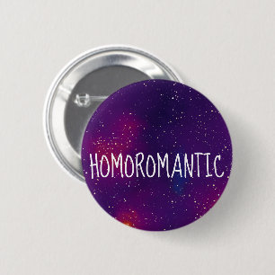 Homoromantische sterrenstatus ronde button 5,7 cm