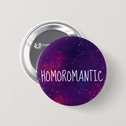 Homoromantische sterrenstatus ronde button 5,7 cm (Voorkant /achterkant)