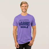 Homo's en lesbiennes voor Harris Walz Tri-Blend Shirt (Voorkant volledig)