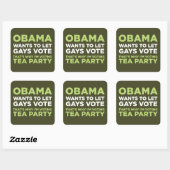 Homo's stemmen vierkante sticker (Vel)