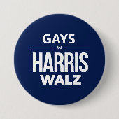 Homo's voor Harris Walz Ronde Button 7,6 Cm (Voorkant)