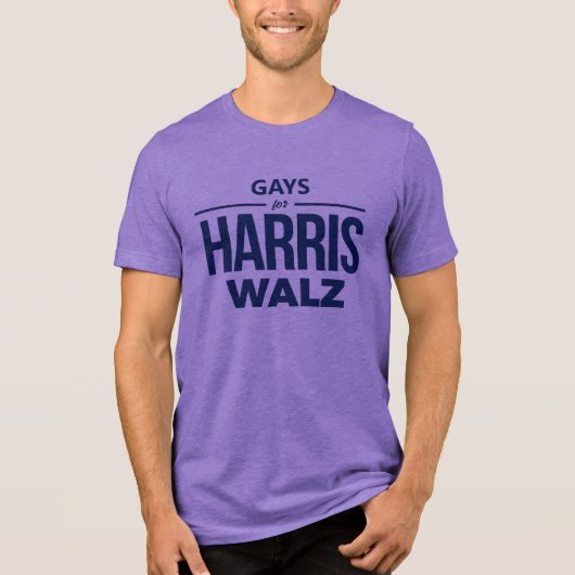 Homo's voor Harris Walz Tri-Blend Shirt (Voorkant)