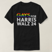 Homo's voor Kamala Walz White Letter Long Sleeve T T-shirt (Design voorkant)