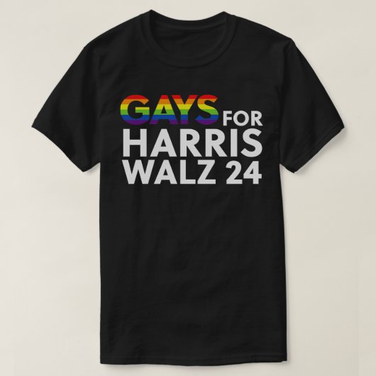 Homo's voor Kamala Walz White Letter Long Sleeve T T-shirt (Design voorkant)