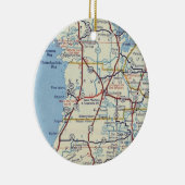 Homosassa Springs en Dade City Map Keramisch Ornament (Rechts)