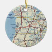 Homosassa Springs en Dade City Map Keramisch Ornament (Voorkant)