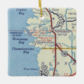 Homosassa Springs FL kaart Keramisch Ornament (Voorkant)