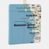 Homosassa Springs Florida Map Keramisch Ornament (Rechts)