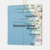 Homosassa Springs Florida Map Keramisch Ornament (Links)
