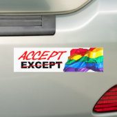 Homoseksualiteit accepteren bumpersticker (Op auto)