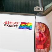Homoseksualiteit accepteren bumpersticker (Op Truck)