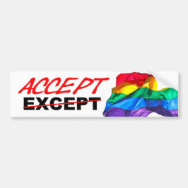 Homoseksualiteit accepteren bumpersticker