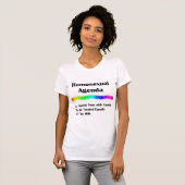 Homoseksueel Agenda T-shirt (Voorkant volledig)