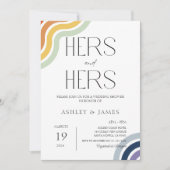 Homoseksueel lesbisch bruiloft koppels douche hare kaart (Voorkant)