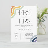 Homoseksueel lesbisch bruiloft koppels douche hare kaart (Staand voorkant)