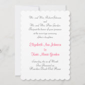 Homoseksueel lesbisch roze & witte bloemenbruiloft kaart (Achterkant)