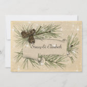 Homoseksueel / lesbisch winter bruiloft uitnodigin kaart (Voorkant)