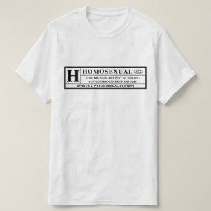Homoseksueel waarschuwingslabel. t-shirt
