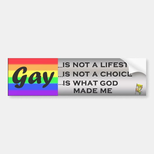 Homoseksueel Zijn Bumpersticker (Voorkant)