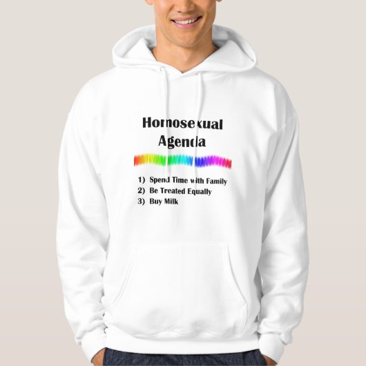Homoseksuele agenda hoodie (Voorkant)