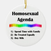 Homoseksuele agenda keramisch ornament (Voorkant)