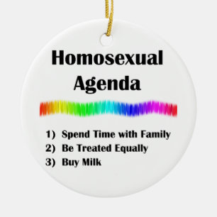 Homoseksuele agenda keramisch ornament