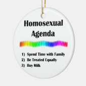 Homoseksuele agenda keramisch ornament (Links)