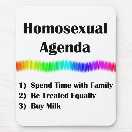 Homoseksuele agenda muismat (Voorkant)