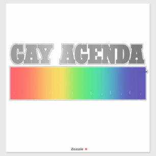 homoseksuele agenda   Rainbow Ombre Grappige Gay P Sticker