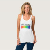homoseksuele agenda | Rainbow Ombre Grappige Gay P Tanktop (Volledige Voorkant)