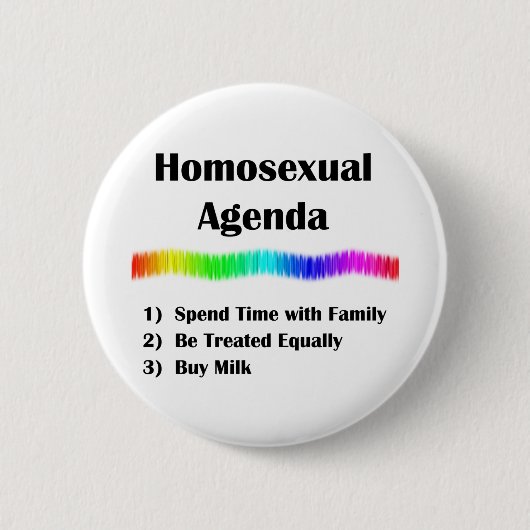 Homoseksuele agenda ronde button 5,7 cm (Voorkant)