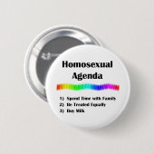 Homoseksuele agenda ronde button 5,7 cm (Voorkant /achterkant)