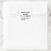 Homoseksuele agenda ronde sticker (Tas)