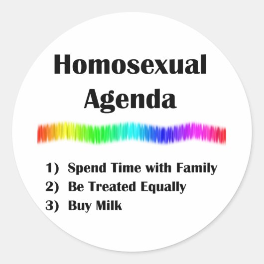 Homoseksuele agenda ronde sticker (Voorkant)